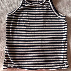 Everlane Striped Sleeveless Top - Navy & White
